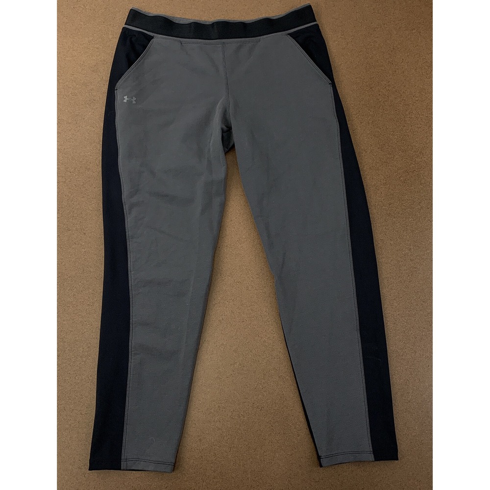 Under Armour Heatgear Women's Size Medium Black/Grey Woven Active Pants